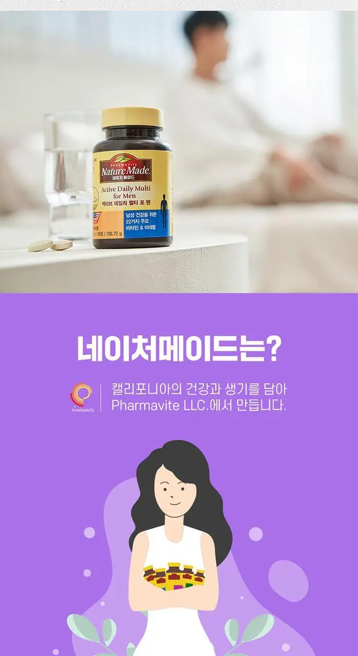 네이처메이드 액티브 데일리 멀티 포 맨 120정 (2개월분) 상세페이지 10