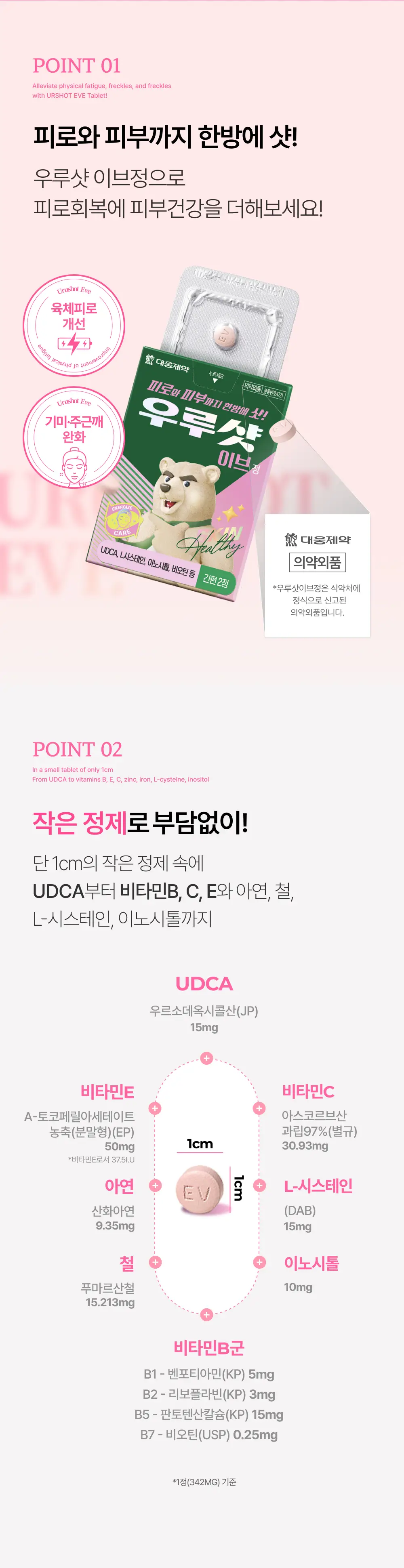 대웅제약 우루샷 이브 2정 상세페이지 3