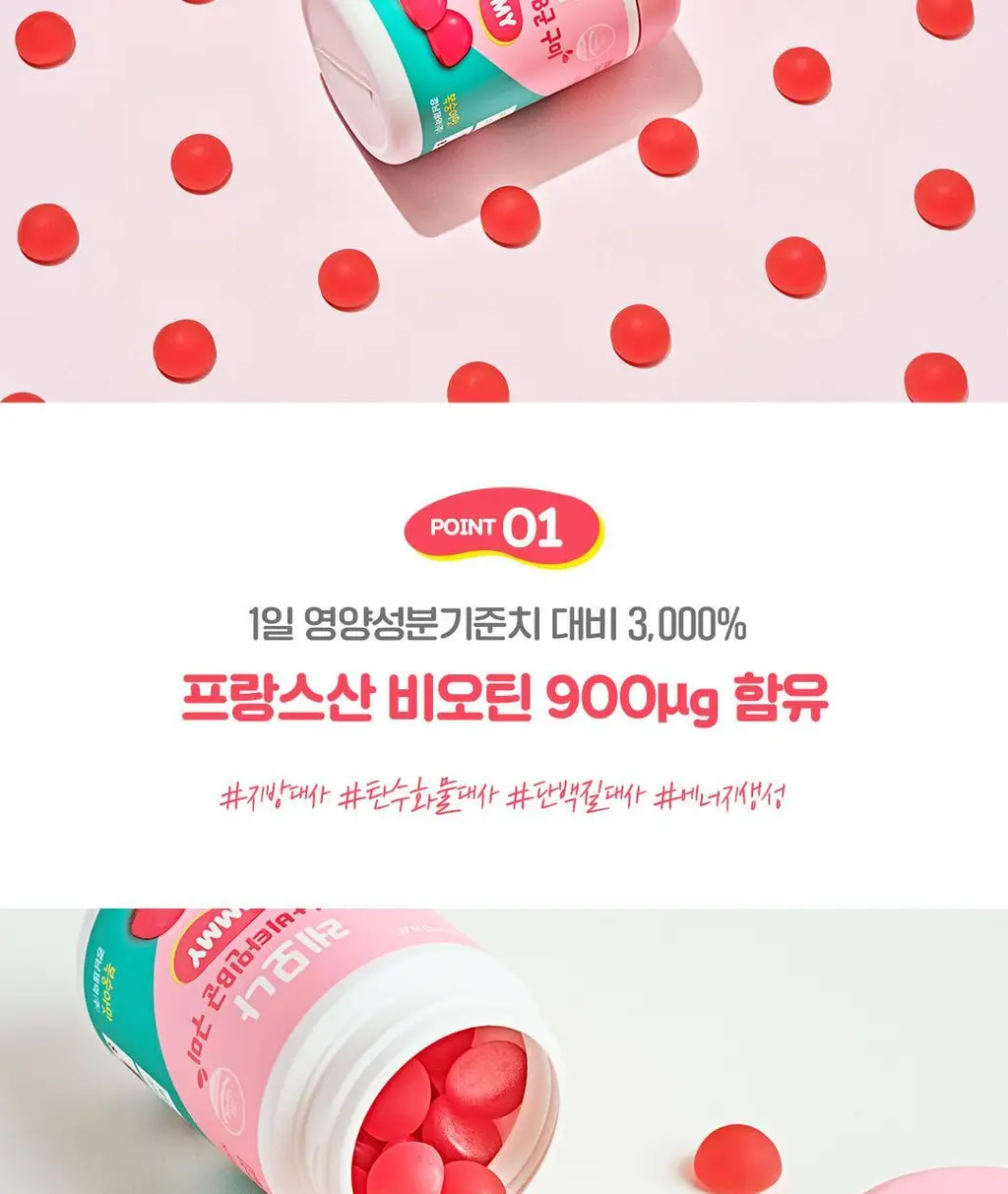 레모나 비오틴+비타민B 구미 60구미 (30일분) 상세페이지 4