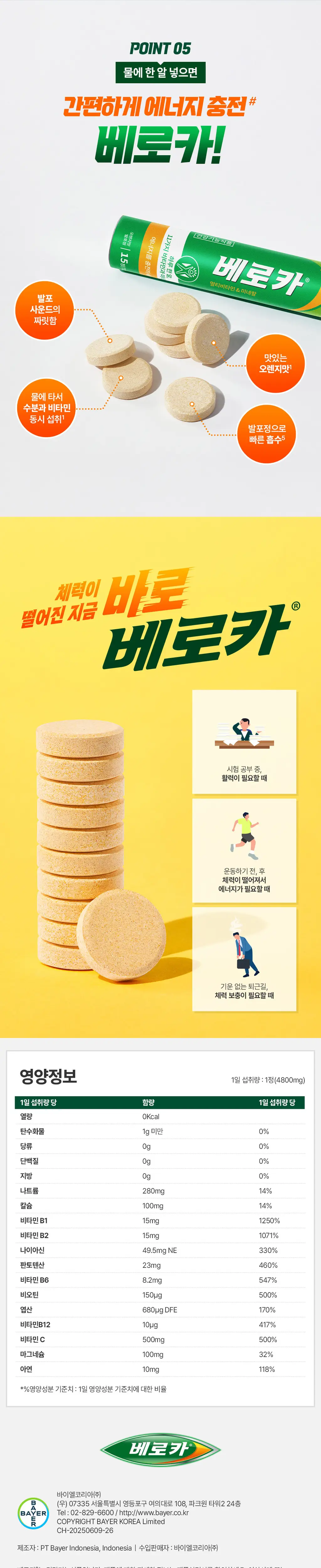베로카 발포 멀티비타민 15정 (15일분) 상세페이지 3