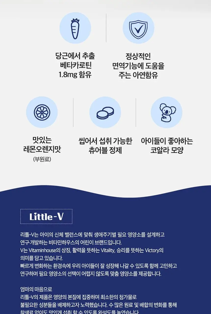 비타민하우스 어린이 베타카로틴 60정 (2개월분) 상세페이지 5