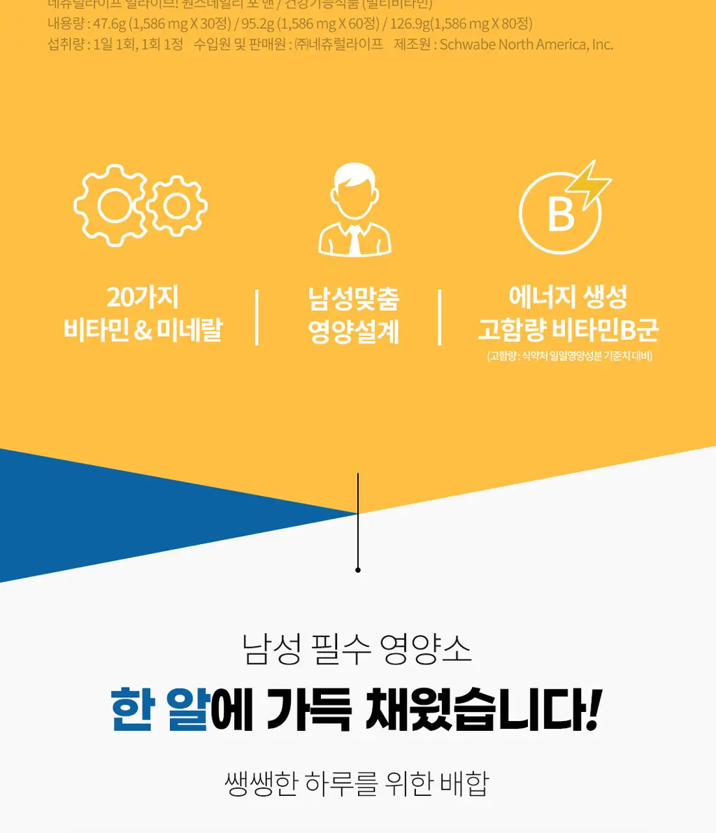 얼라이브 원스데일리 포 맨 60정 (2개월분) 상세페이지 3