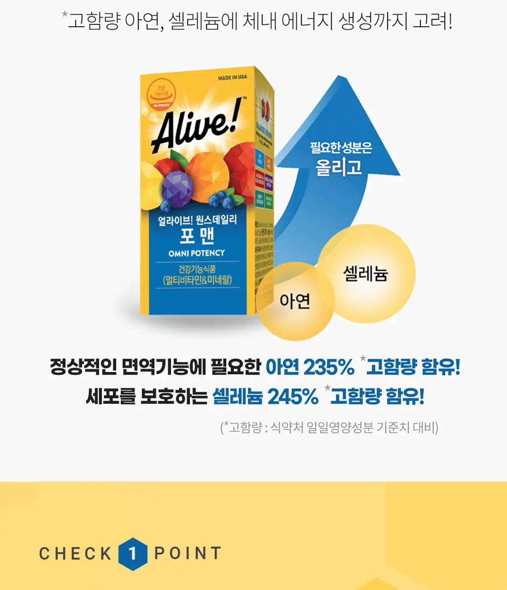 얼라이브 원스데일리 포 맨 60정 (2개월분) 상세페이지 5