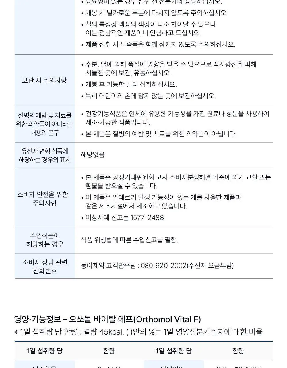 오쏘몰 바이탈 M/F 멀티비타민&미네랄 30일분 (M:남성,F:여성) 상세페이지 31