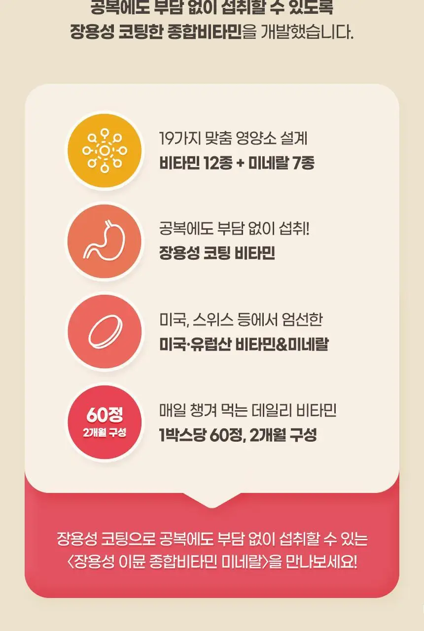 GNM 장용성 이뮨 종합비타민 미네랄 60정 1박스(2개월분) 상세페이지 8