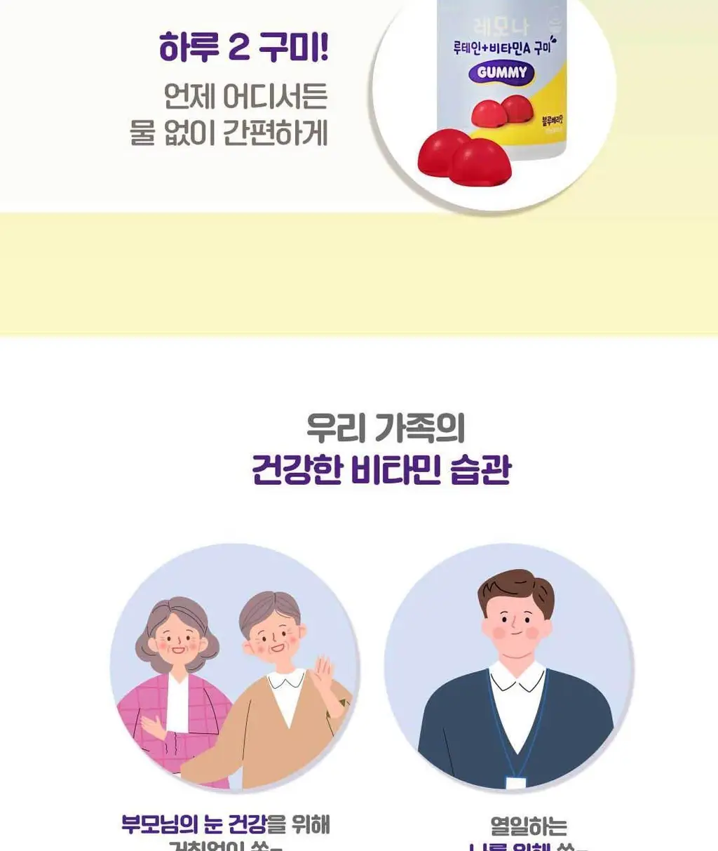 레모나 구미 60구미 (30일분) 3종 택 1 (멀티비타민+미네랄/비오틴+B/루테인+A) 상세페이지 40