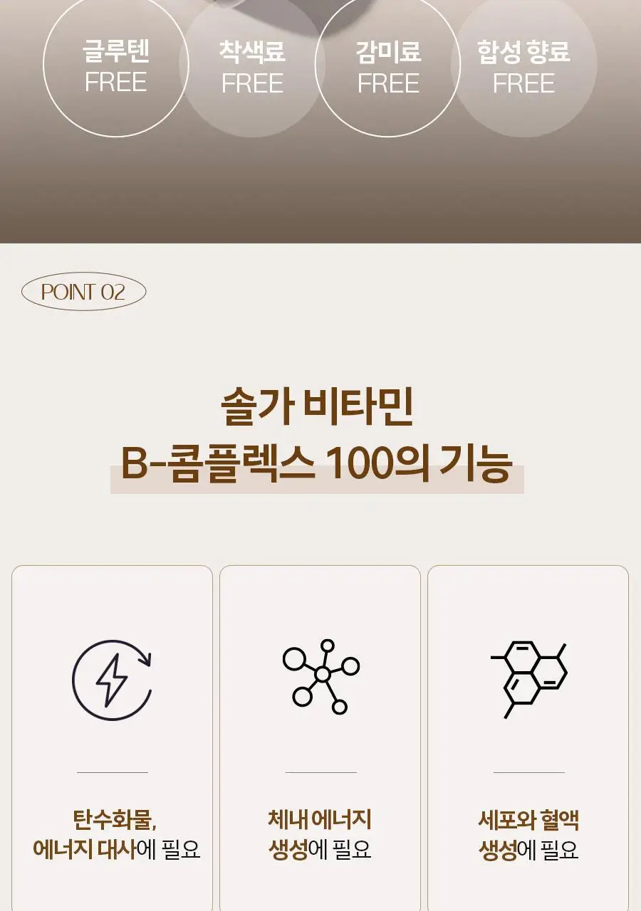 솔가 비타민 B-콤플렉스 100 (50캡슐/50일분) 상세페이지 4