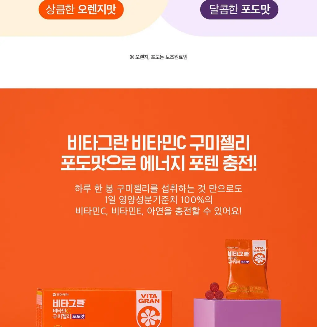 비타그란 비타민C 구미젤리 포도맛 15개입 (15일분) 상세페이지 16