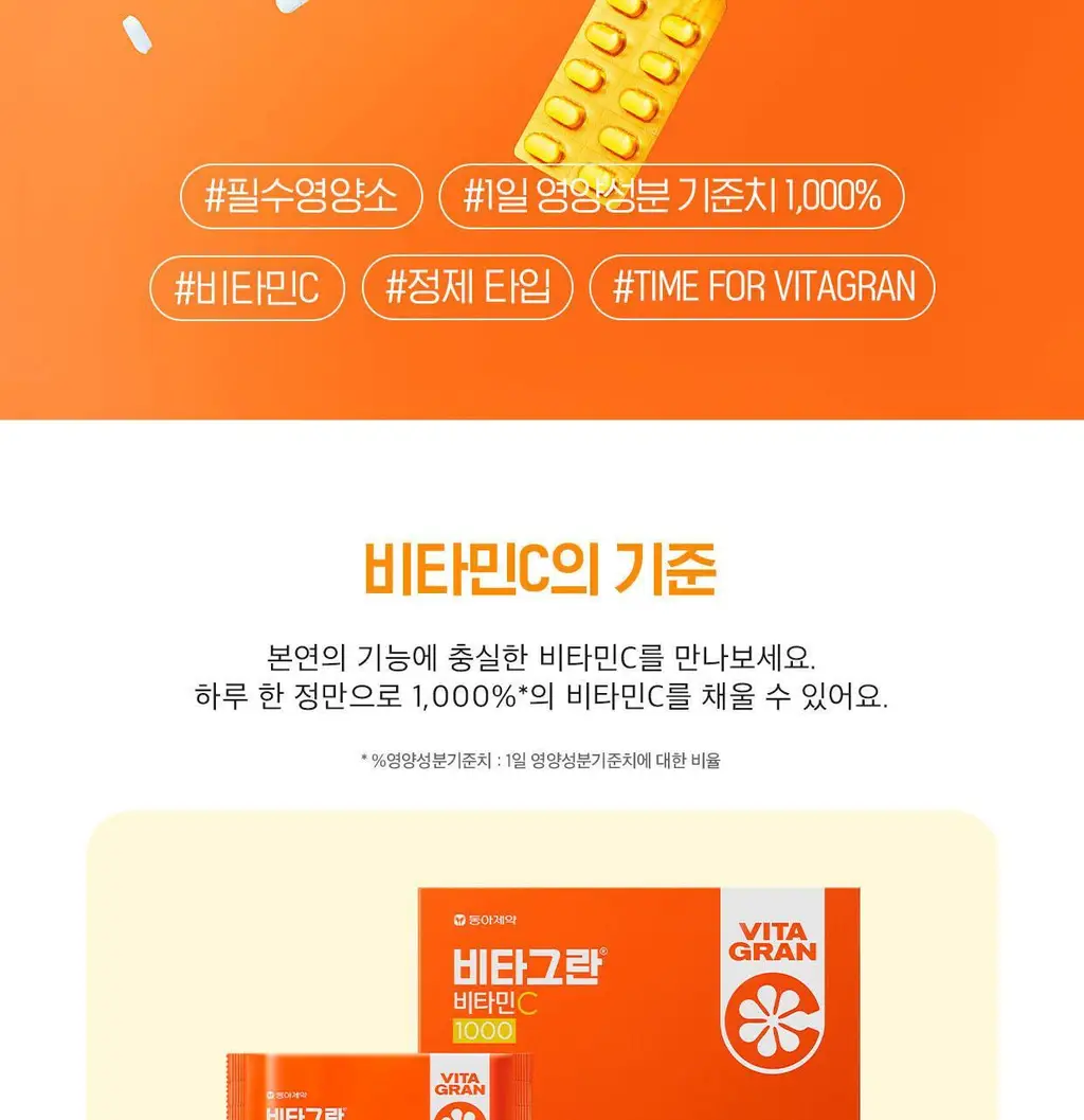 비타그란 비타민C 1000 300정 (10개월분) 상세페이지 2
