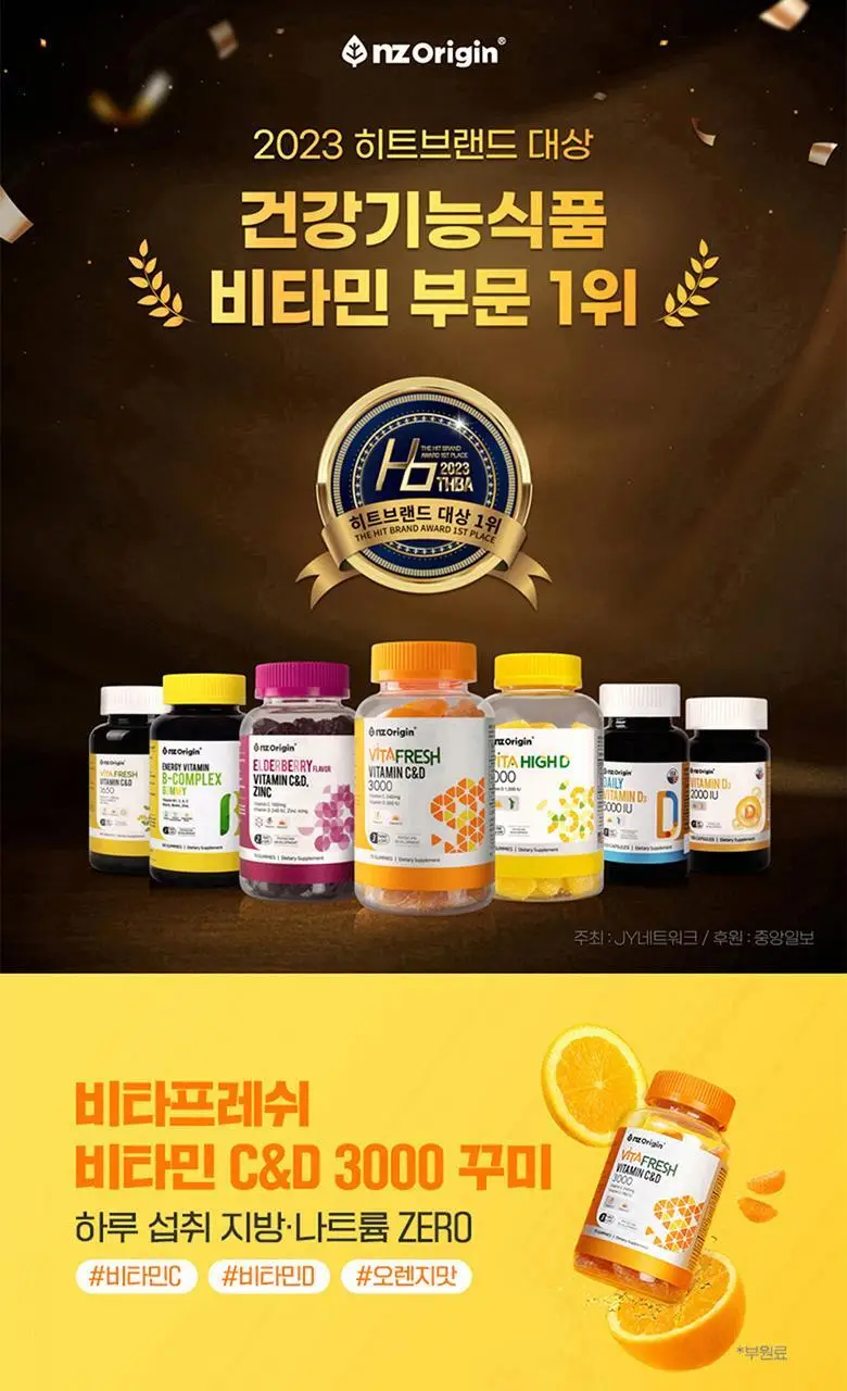 엔젯오리진 귤젤리 비타민 C&D70구미+15구미 증정기획(28일분) 상세페이지 4
