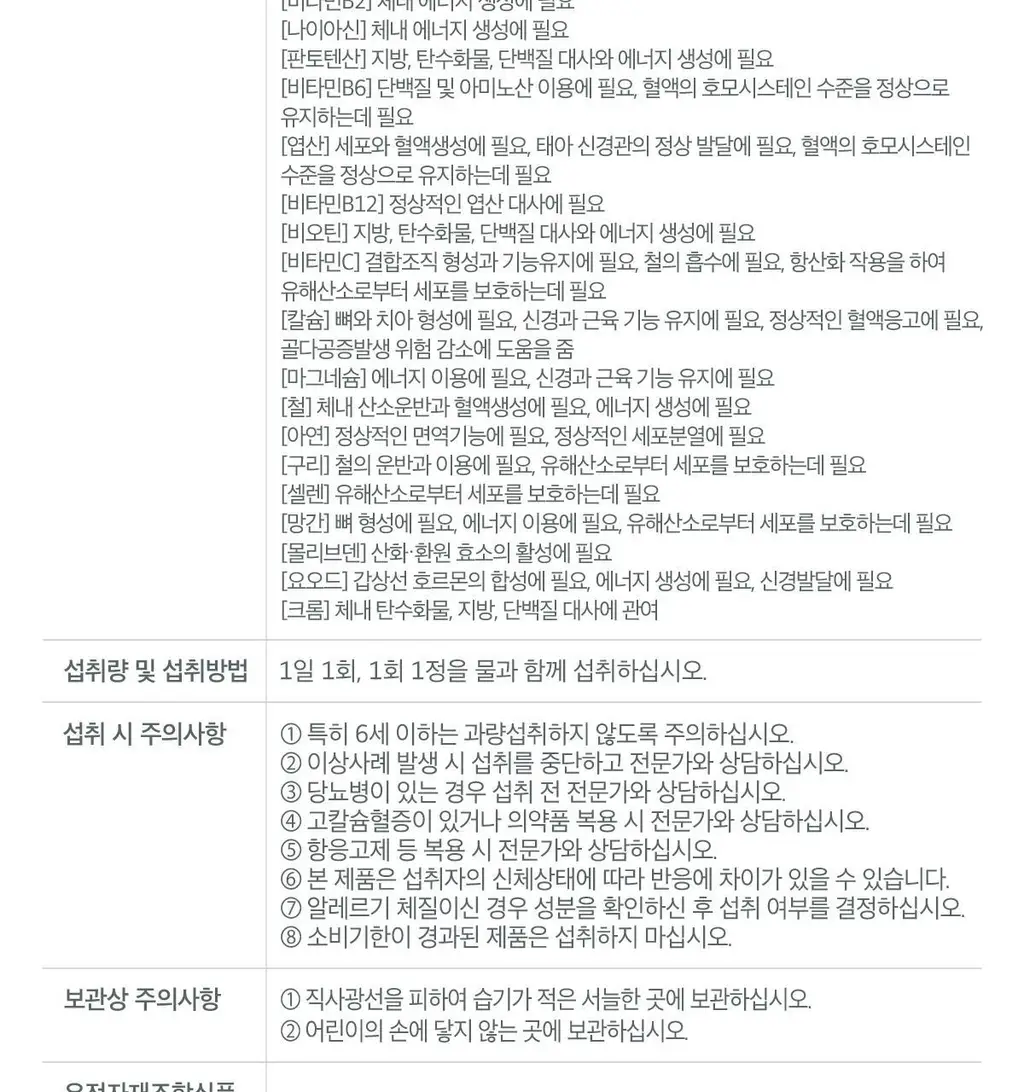 닥터린 23종 영양성분 올인원 멀티비타민미네랄 맥스 60정 (2개월분) 상세페이지 32