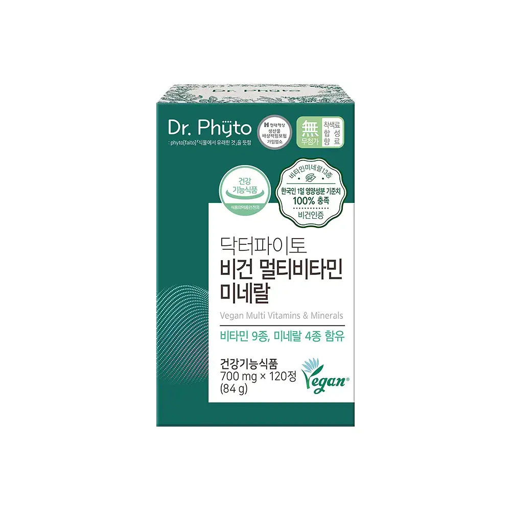 닥터파이토 비건 멀티비타민 미네랄 120정 (1개월분)
