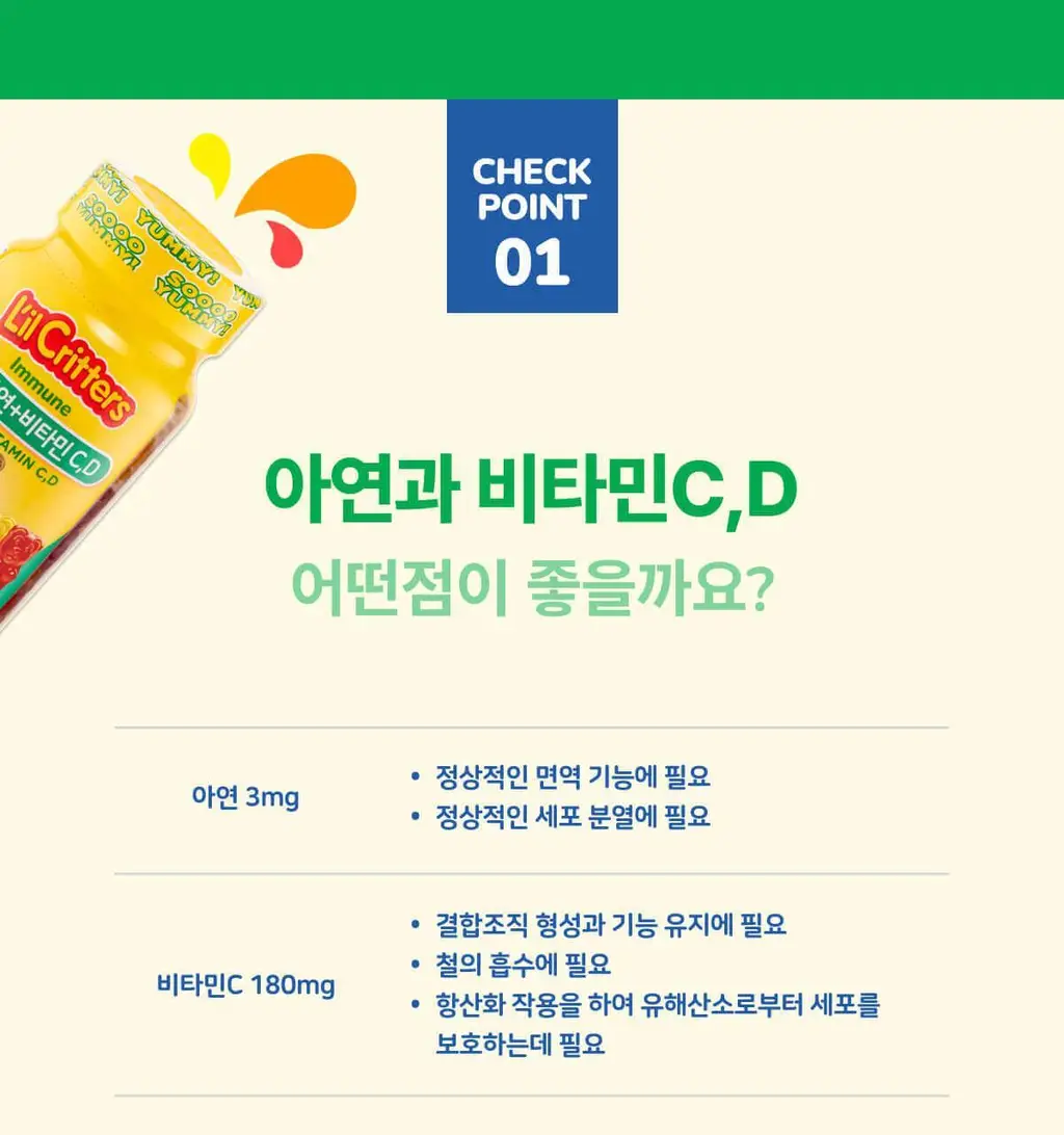 릴크리터스 꾸미바이트 비타민 3종 택1 (비타민/칼슘/아연) (30일분) 상세페이지 42