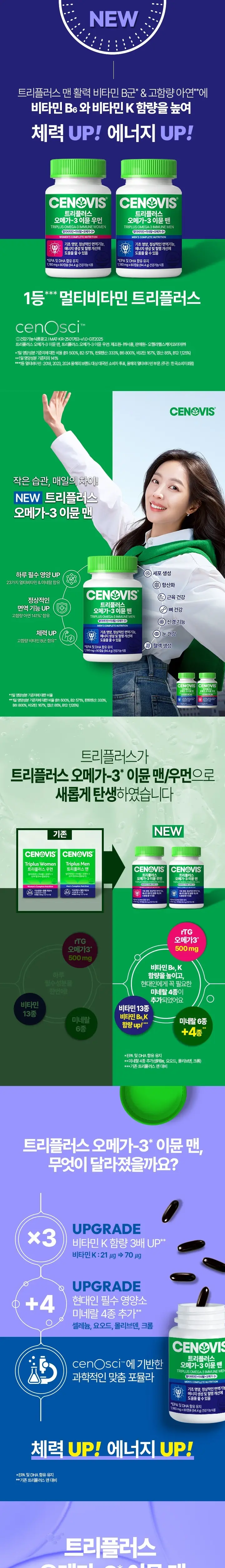 세노비스 트리플러스 오메가3 이뮨 우먼/맨 80캡슐 (40일분) 상세페이지 3