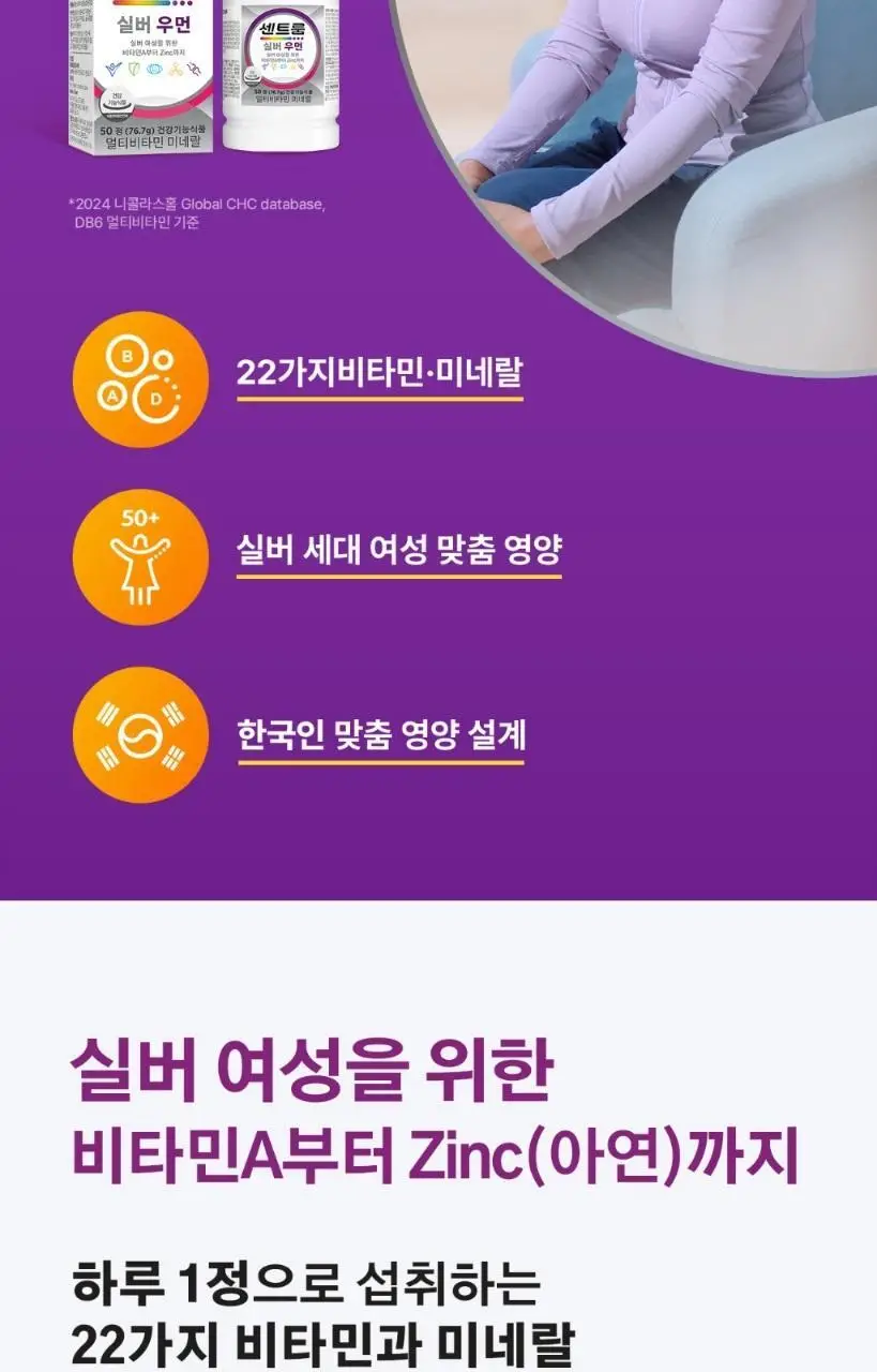 센트룸 멀티비타민 실버 우먼 50정 (50일분) 상세페이지 5