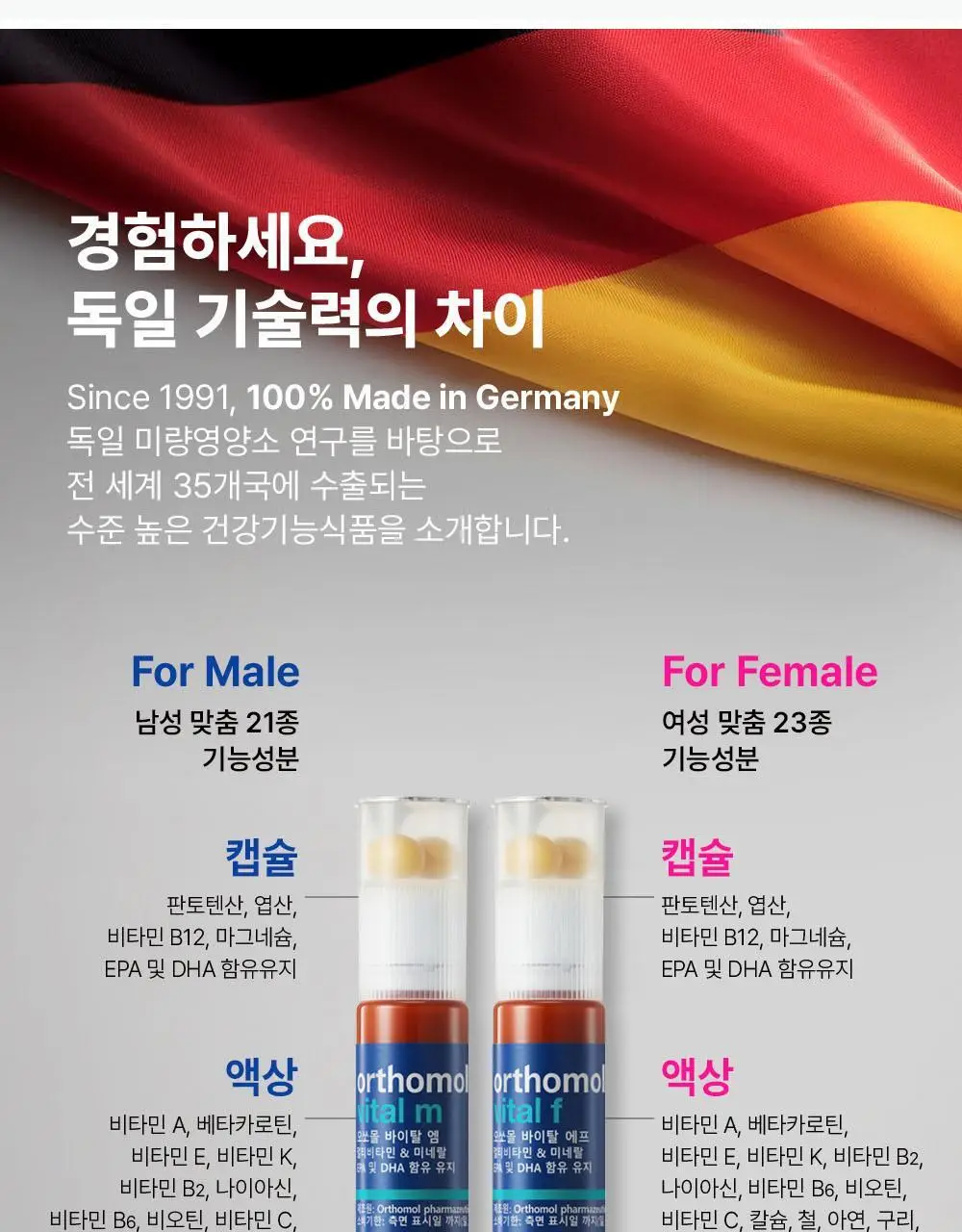 오쏘몰 바이탈 M/F 멀티비타민&미네랄 7입 (남성/여성) 상세페이지 9