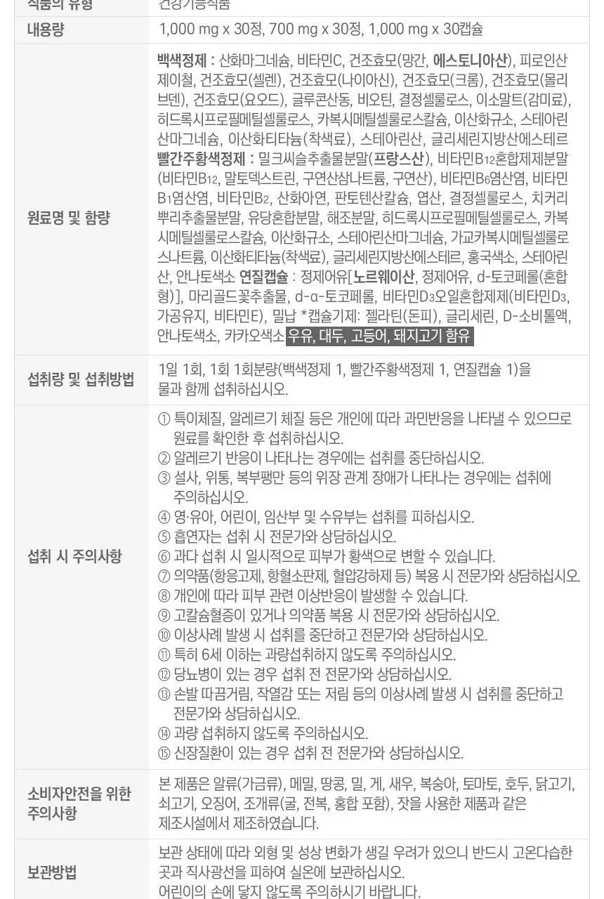 GNM 올인원 뉴트리션 멀티비타민+ 30개입 (1개월분) 상세페이지 36