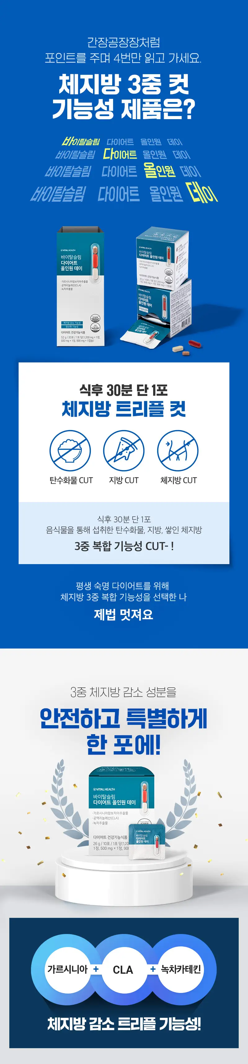 바이탈헬스 바이탈슬림 다이어트 올인원 데이 20포 (10일분) 상세페이지 2