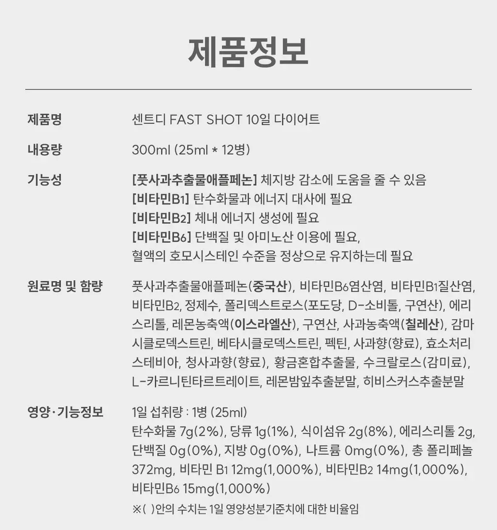 센트디 fast shot 10일 다이어트 리뉴얼 10+2병 (10일분+2일분) 상세페이지 44