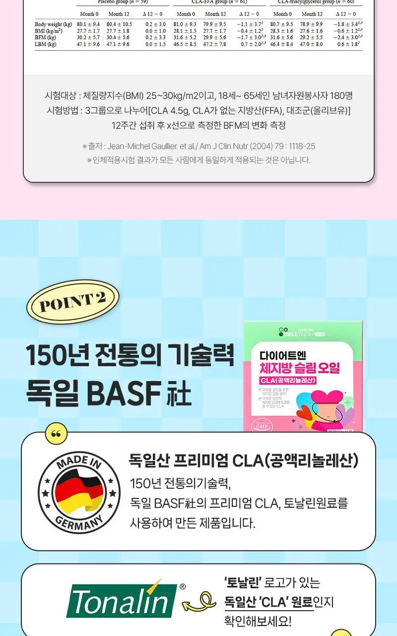 셀트리온 이너랩 다이어트엔 체지방 슬림 오일 CLA 30캡슐 (10일분) 상세페이지 8