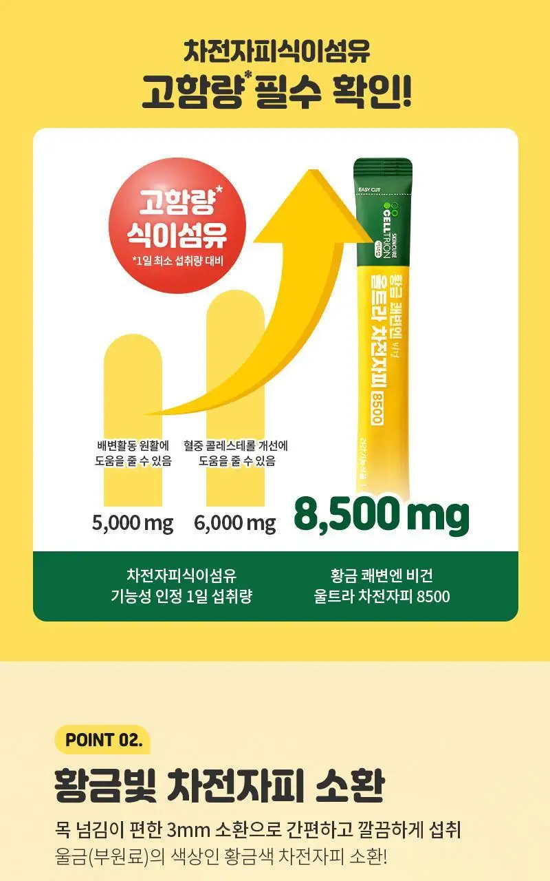 셀트리온 이너랩 황금 쾌변엔 비건 울트라 차전자피 8500 30포 (15일분) 상세페이지 9