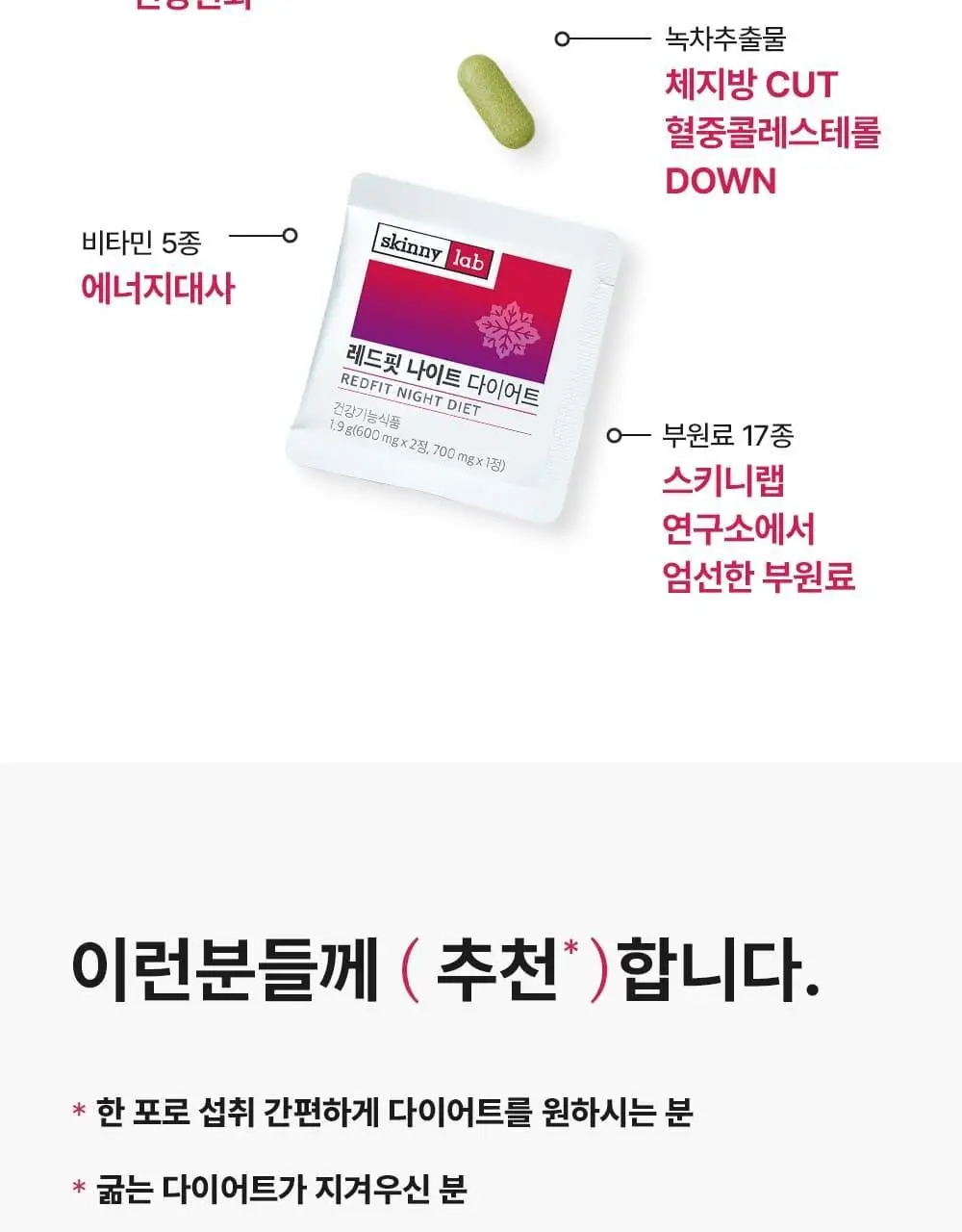 스키니랩 레드핏 나이트 다이어트 14포 1박스 (14일분) 상세페이지 5