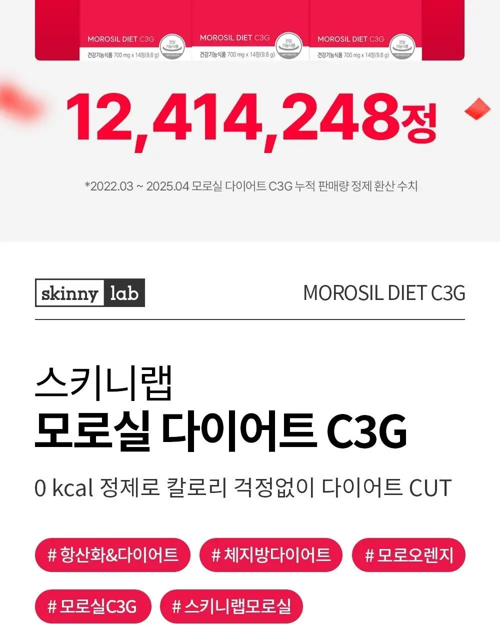 스키니랩 모로실 다이어트 C3G 14정 1박스(2주분) 상세페이지 6