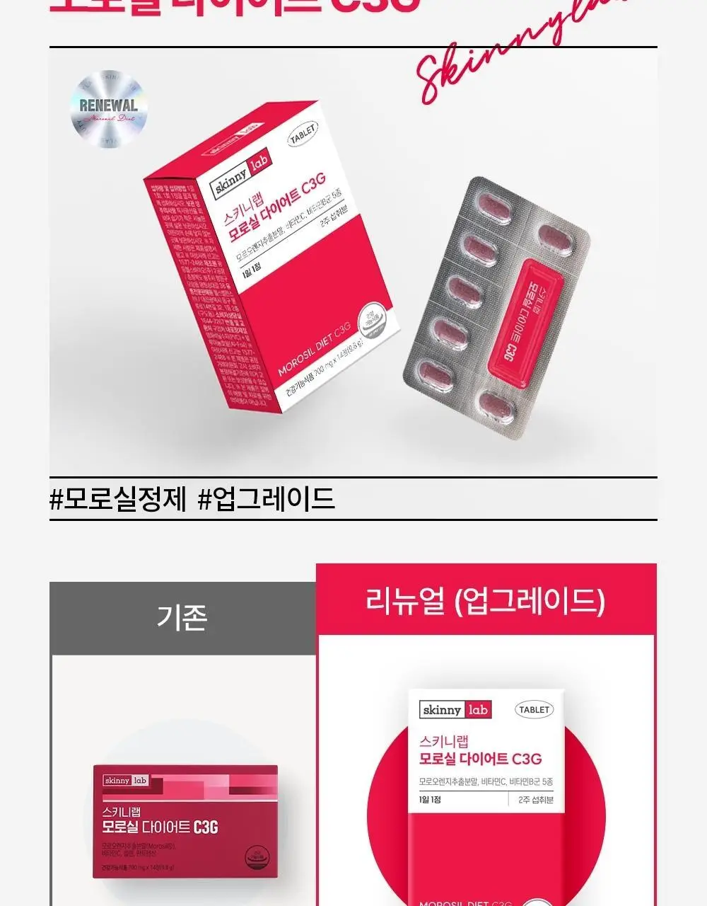스키니랩 모로실 다이어트 C3G 14정 1박스(2주분) 상세페이지 8