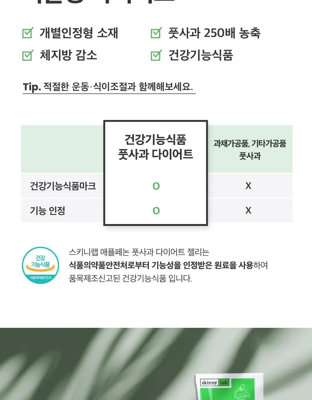 스키니랩 애플페논 풋사과 다이어트 14포 1박스 (2주분) 상세페이지 3