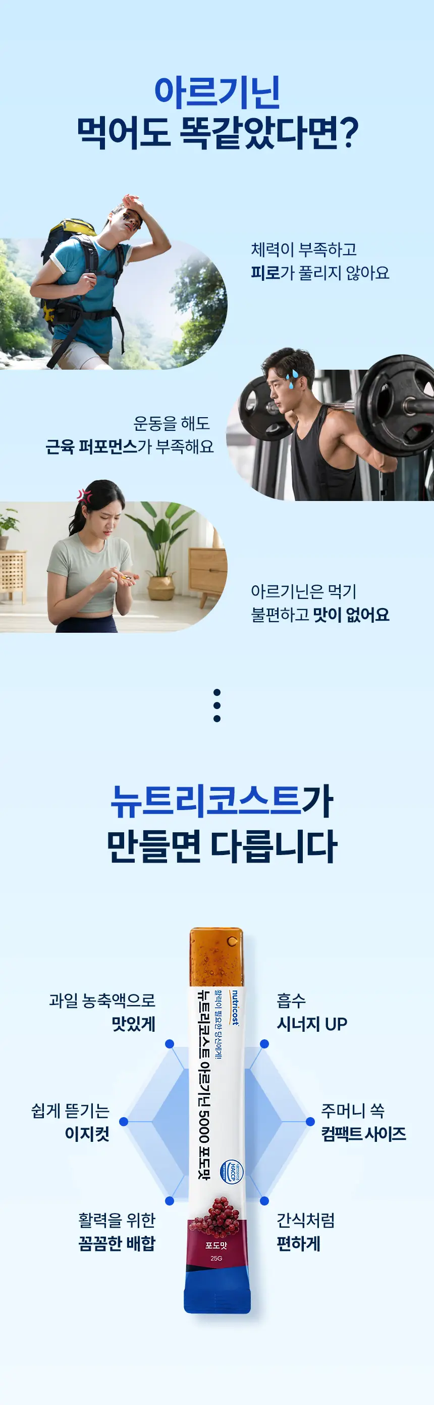 뉴트리코스트 아르기닌 5000 포도맛/오렌지맛 14개입 (택 1) 상세페이지 4