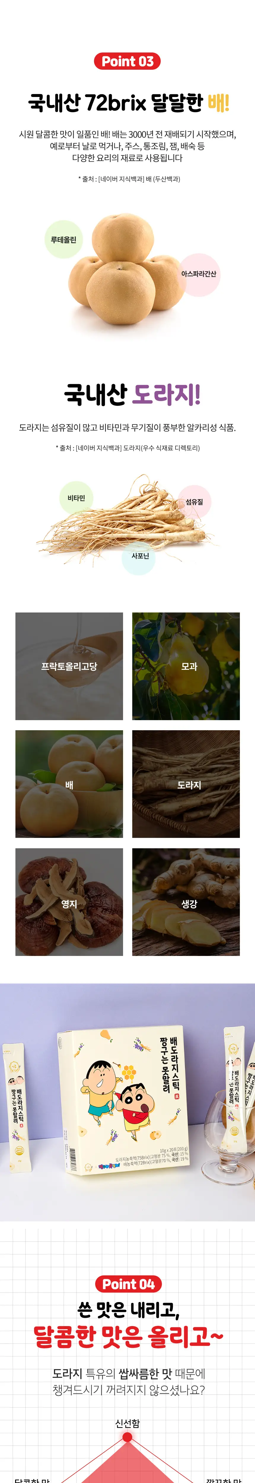려원담 짱구는못말려 배도라지 스틱 20포 (20일분) *쇼핑백증정* (+감사카드) 상세페이지 8