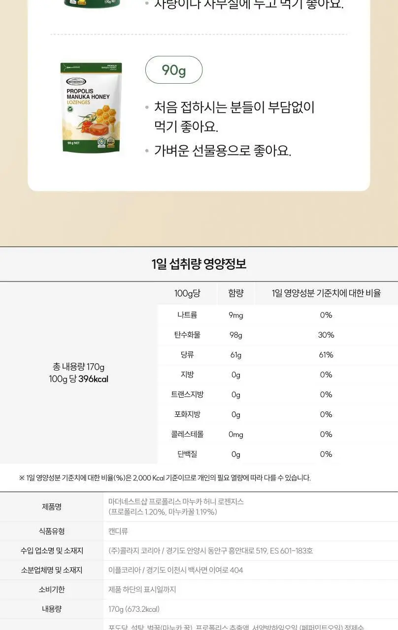 마더네스트 프로폴리스 마누카허니&레몬진저 로젠지스 선물세트 (56일분) 상세페이지 50