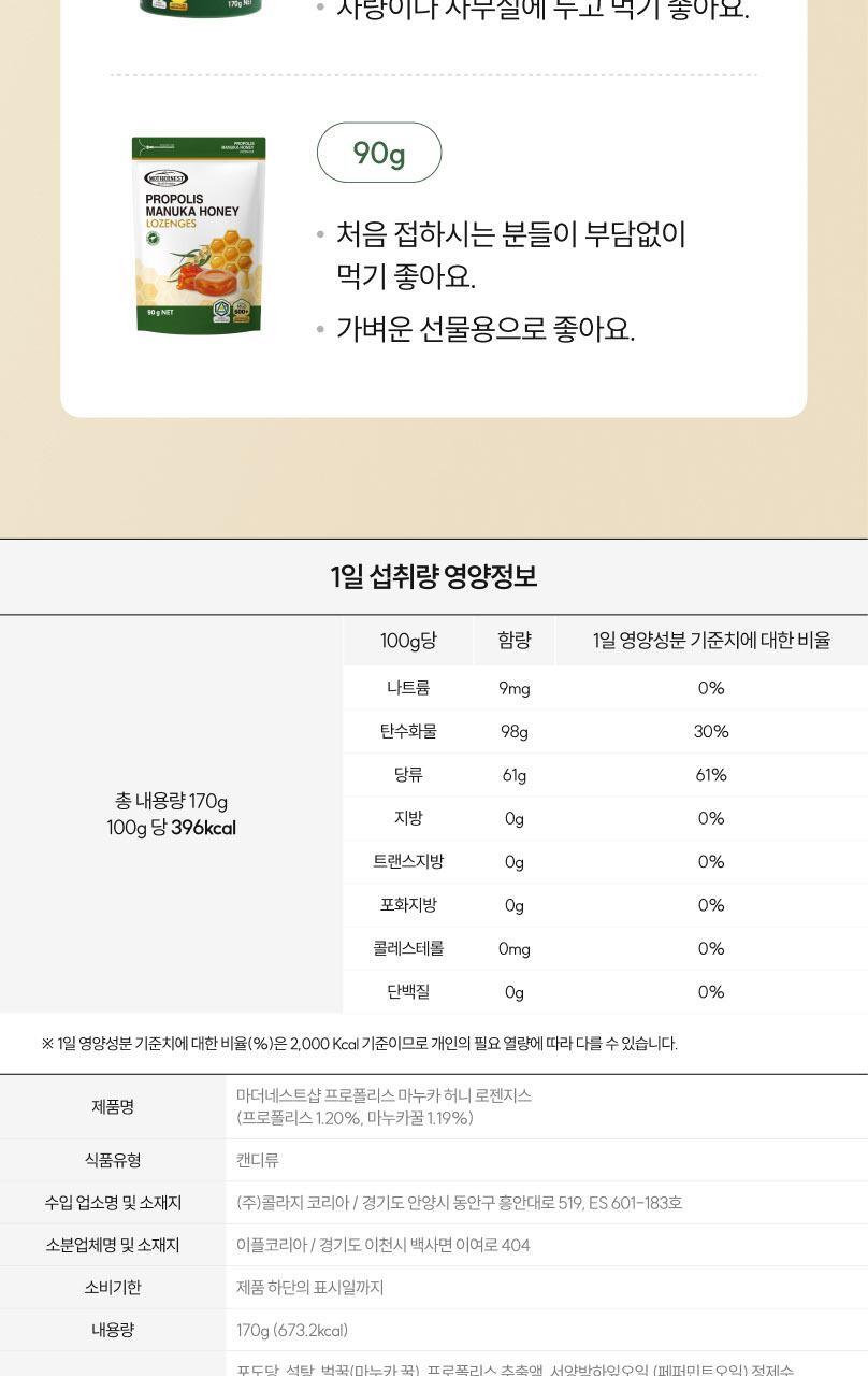 마더네스트 프로폴리스 마누카허니&버터멘톨 로젠지스 선물세트 (56일분) 상세페이지 26