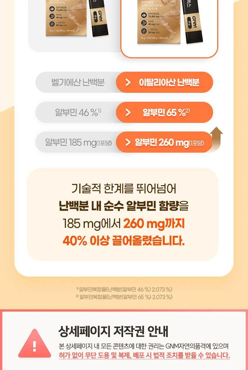 GNM 마시는 알부민 맥스 15포 2박스 (1개월분) 상세페이지 6