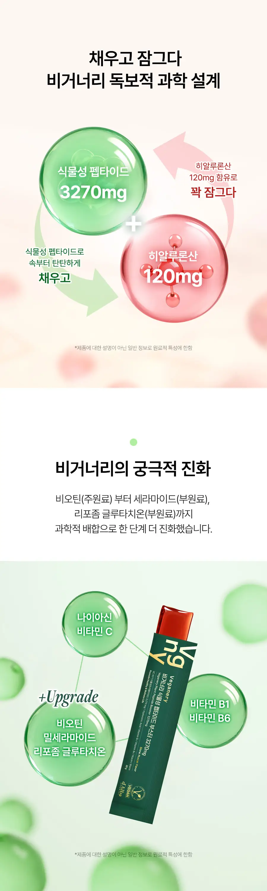 비거너리바이달바 식물성 펩타이드 부스터 3270mg 7포(+7포) (14일분) 상세페이지 10