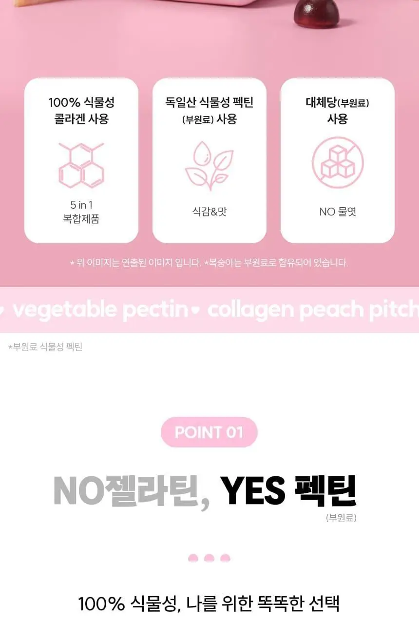 슬로우글로우 콜라겐 피치 핏치 구미 30구미 (1개월분) 상세페이지 3