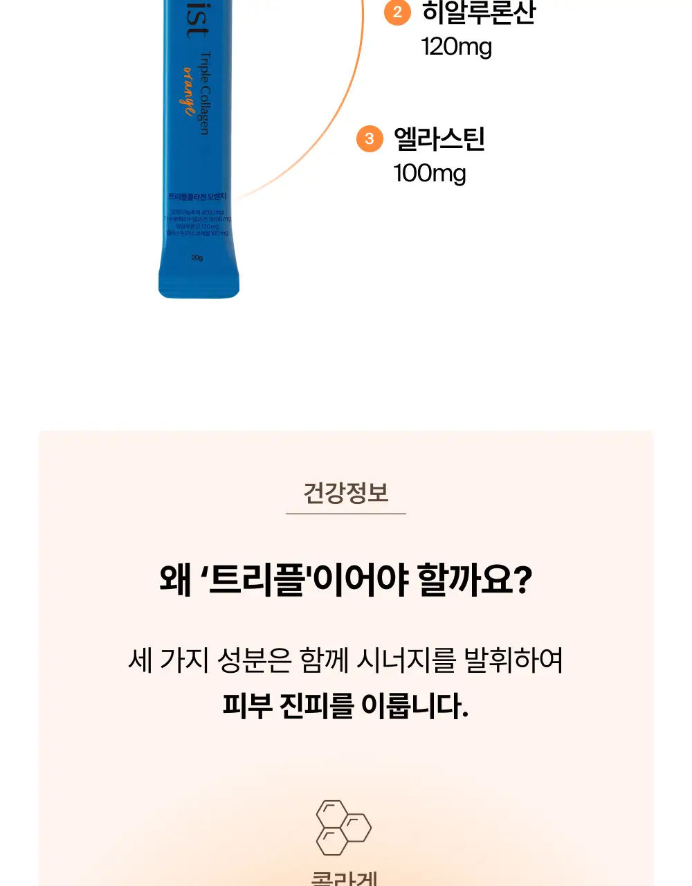 오니스트 트리플콜라겐 오렌지 14일 루틴 단품/기획(+2포) 상세페이지 3