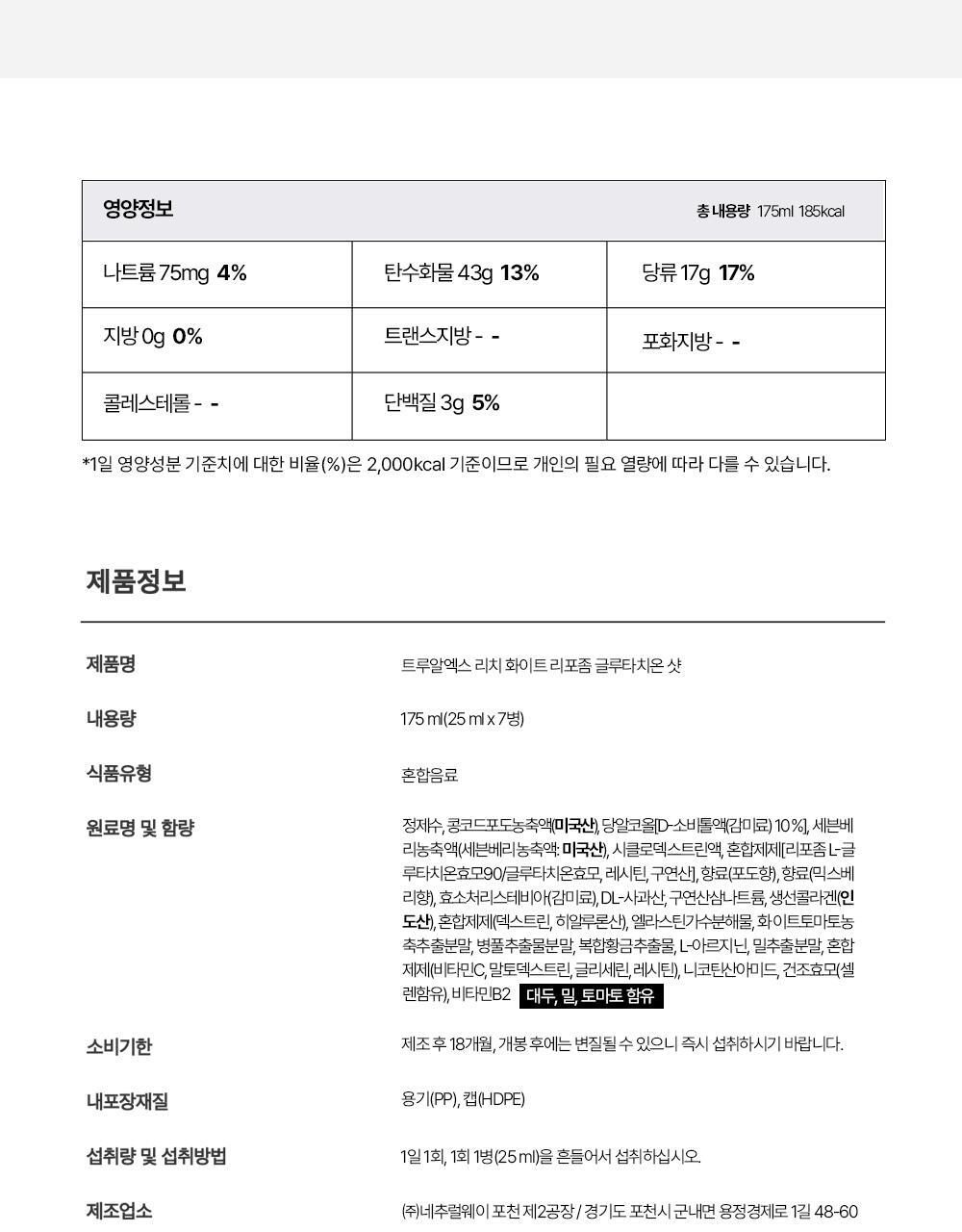 트루알엑스 리치 화이트 리포좀 글루타치온 샷 7개입 (7일분) 상세페이지 41