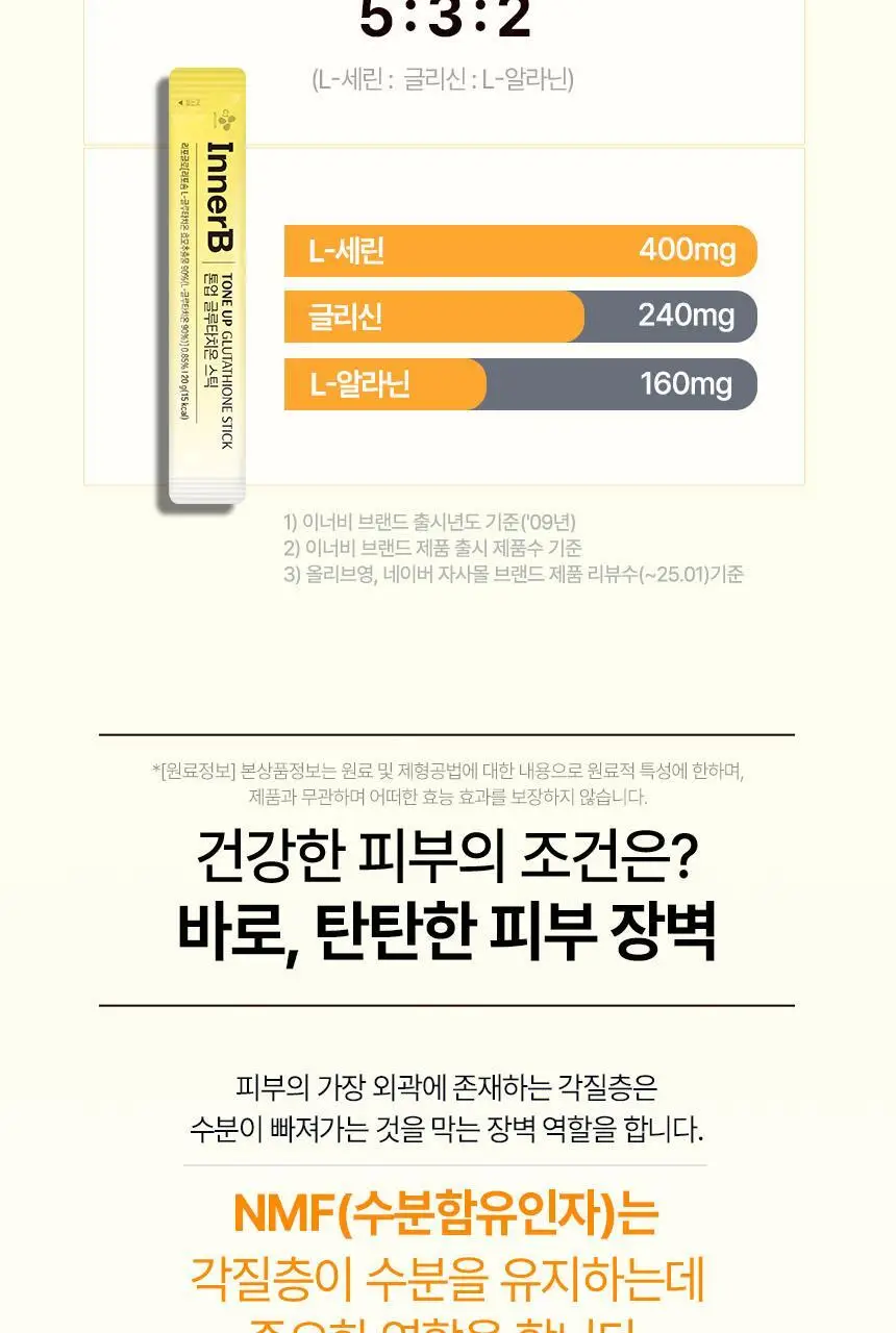 CJ 이너비 톤업 글루타치온 스틱 벨리곰기획 30포 / 30포 (1개월분) 상세페이지 33