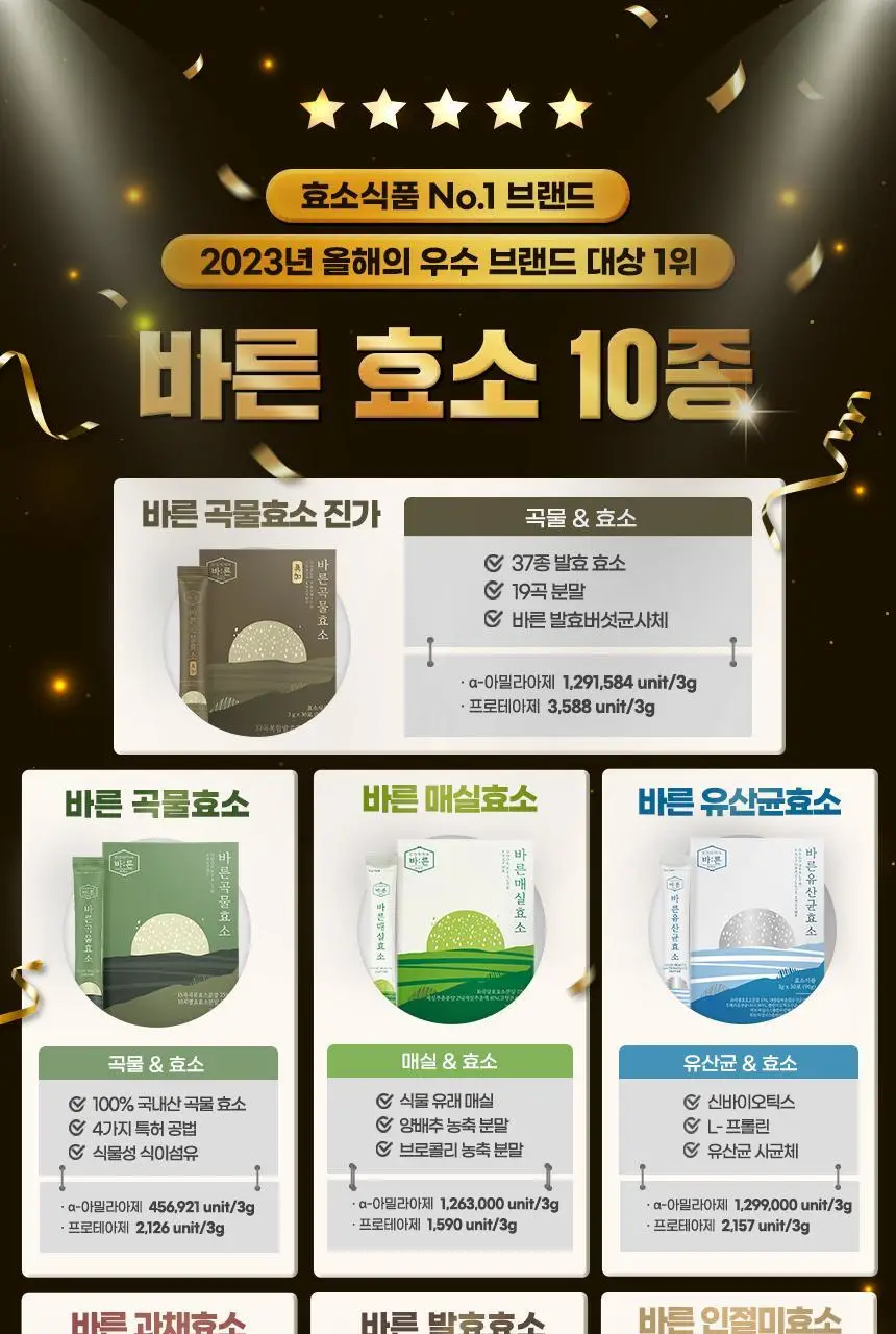 건강한약속 바른효소 5종 택1 (곡물/파인/인절미/매실/유산균) (1개월분) 상세페이지 3