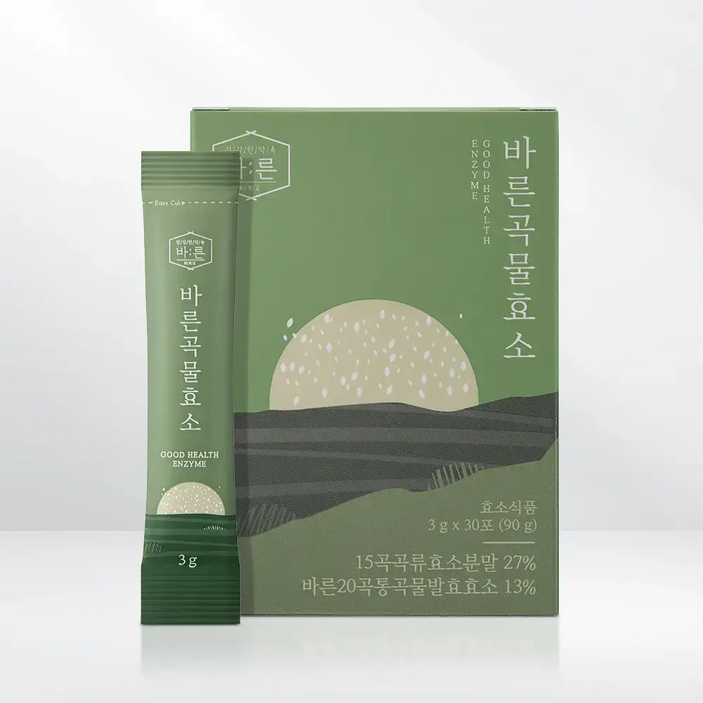 건강한약속 바른효소 5종 택1 (곡물/파인/인절미/매실/유산균) (1개월분)