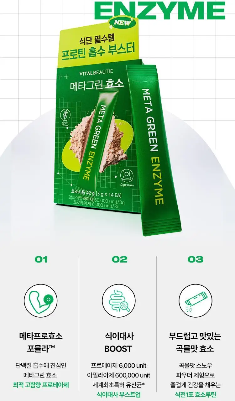 바이탈뷰티 메타그린 효소 14입 상세페이지 3