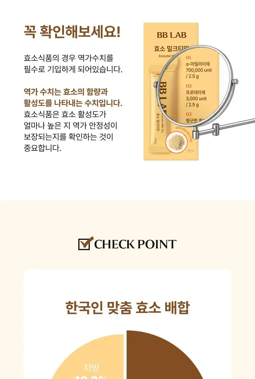 비비랩 효소 20포 (20일분) 2종 중 택1 (말차라떼맛/밀크티맛) 상세페이지 29