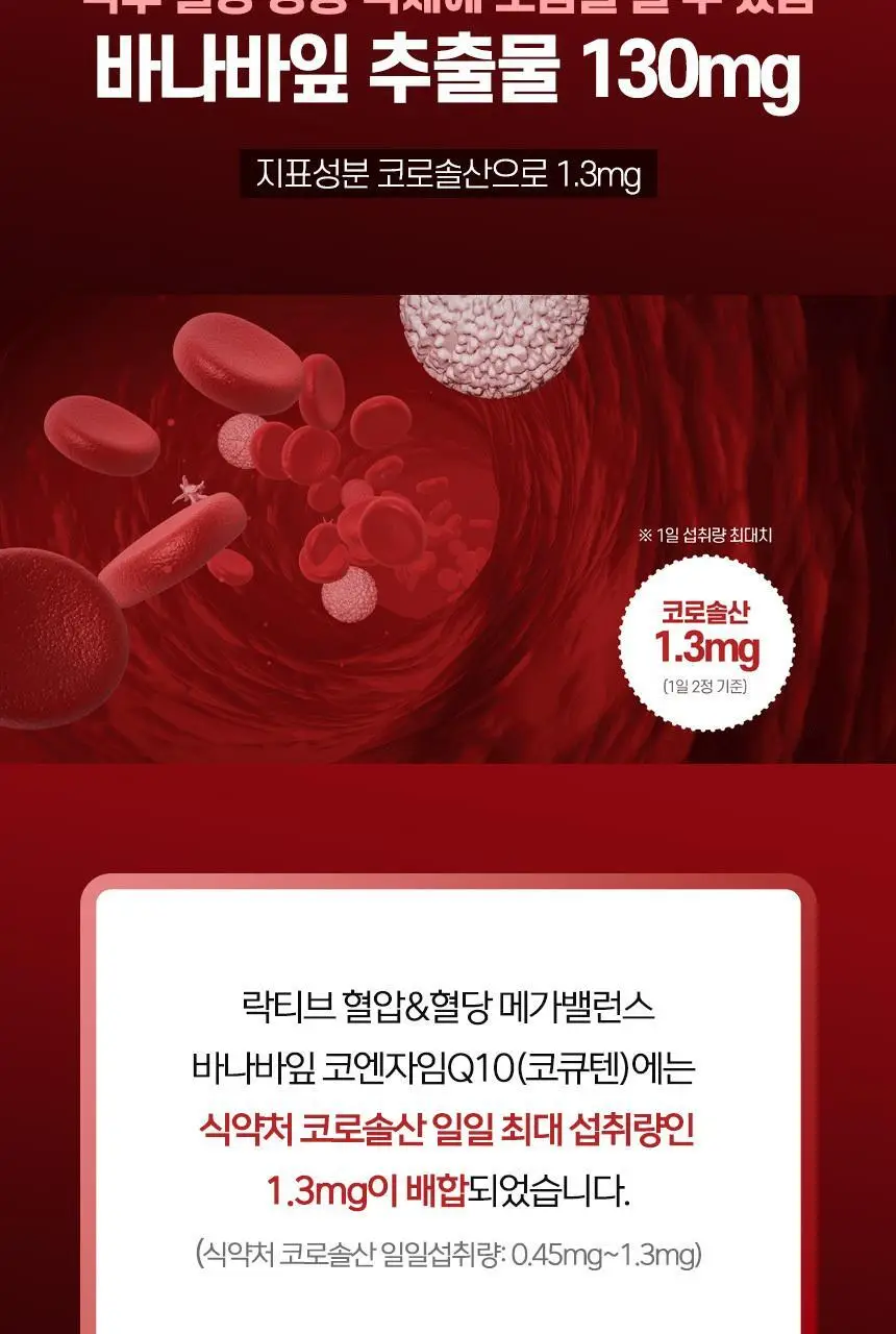 락티브 혈압&혈당 메가밸런스 바나바잎 코엔자임Q10 60정 (1개월분) 상세페이지 24