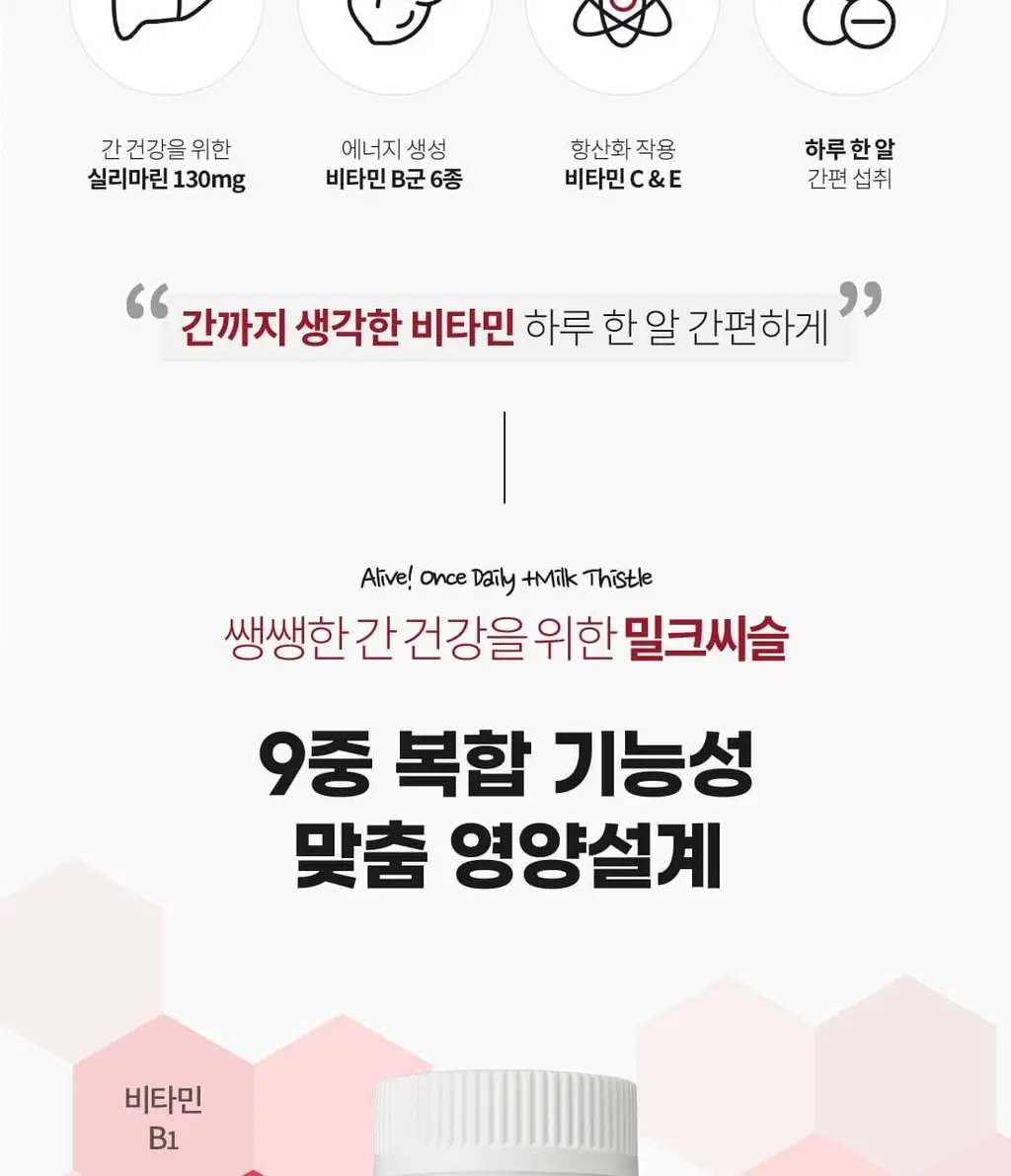 얼라이브 원스데일리 + 밀크시슬 60정 (2개월분) 상세페이지 3