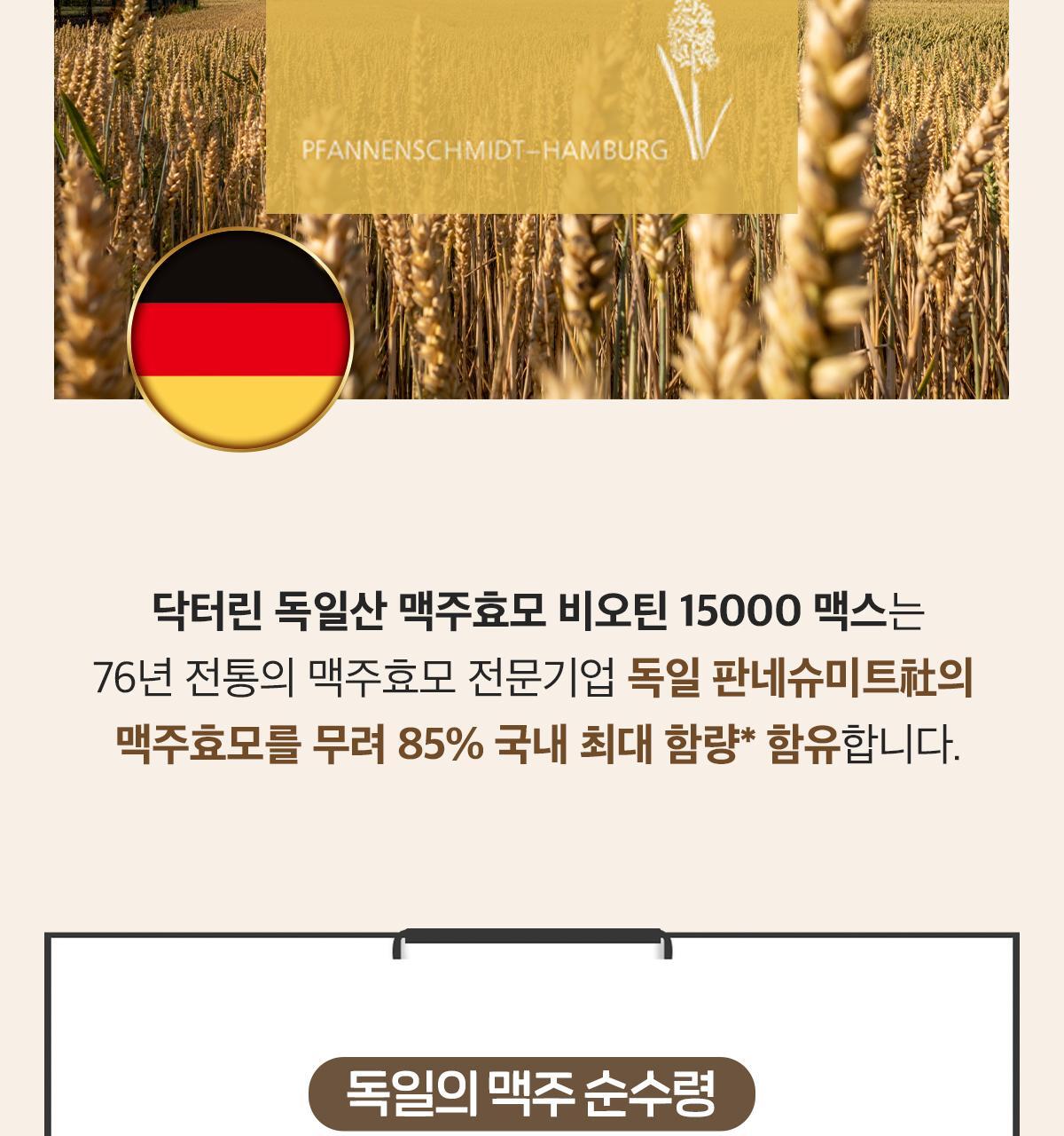 닥터린 독일산 맥주효모 비오틴 15000 맥스 60정 (2개월분) 상세페이지 11