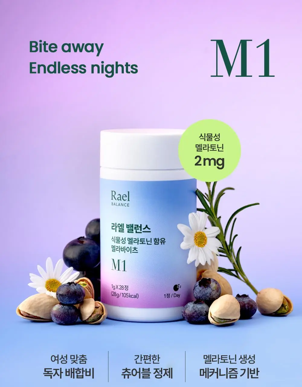 라엘 밸런스 식물성 멜라토닌 함유 멜라바이츠 28정 (1개월분) 상세페이지 8