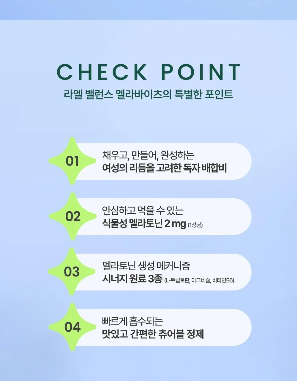 라엘 밸런스 식물성 멜라토닌 함유 멜라바이츠 28정 (1개월분) 상세페이지 9