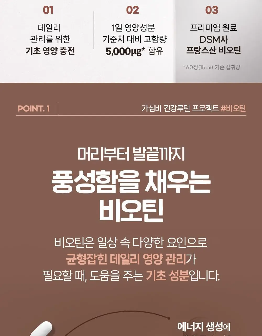 CJ웰케어 풍성영양 비오틴 30정 (30일분) (OY단독) 상세페이지 10