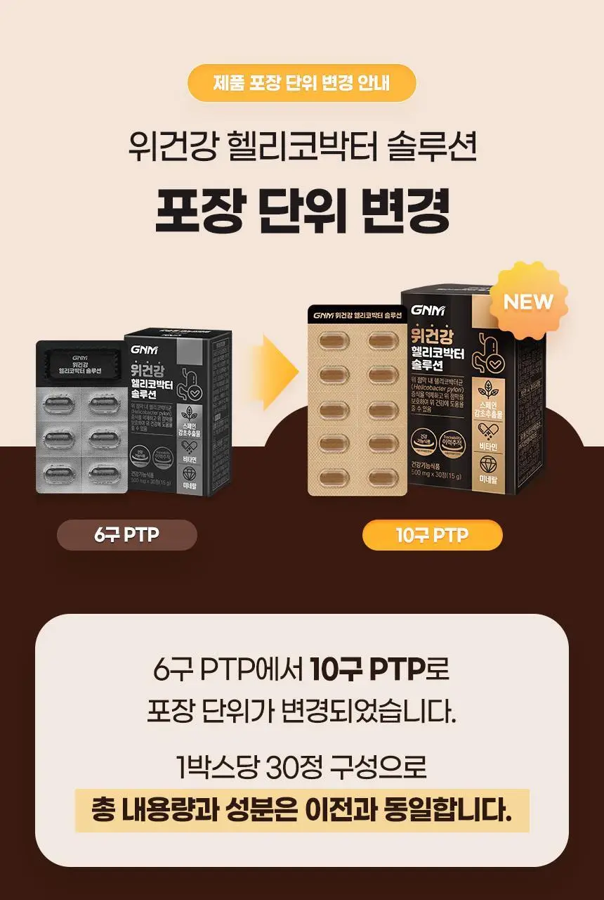 GNM 위건강 헬리코박터 솔루션 30정 3박스 (3개월분) 상세페이지 5